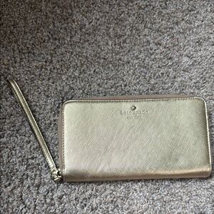 Kate Spade Gold Wristlet Wallet